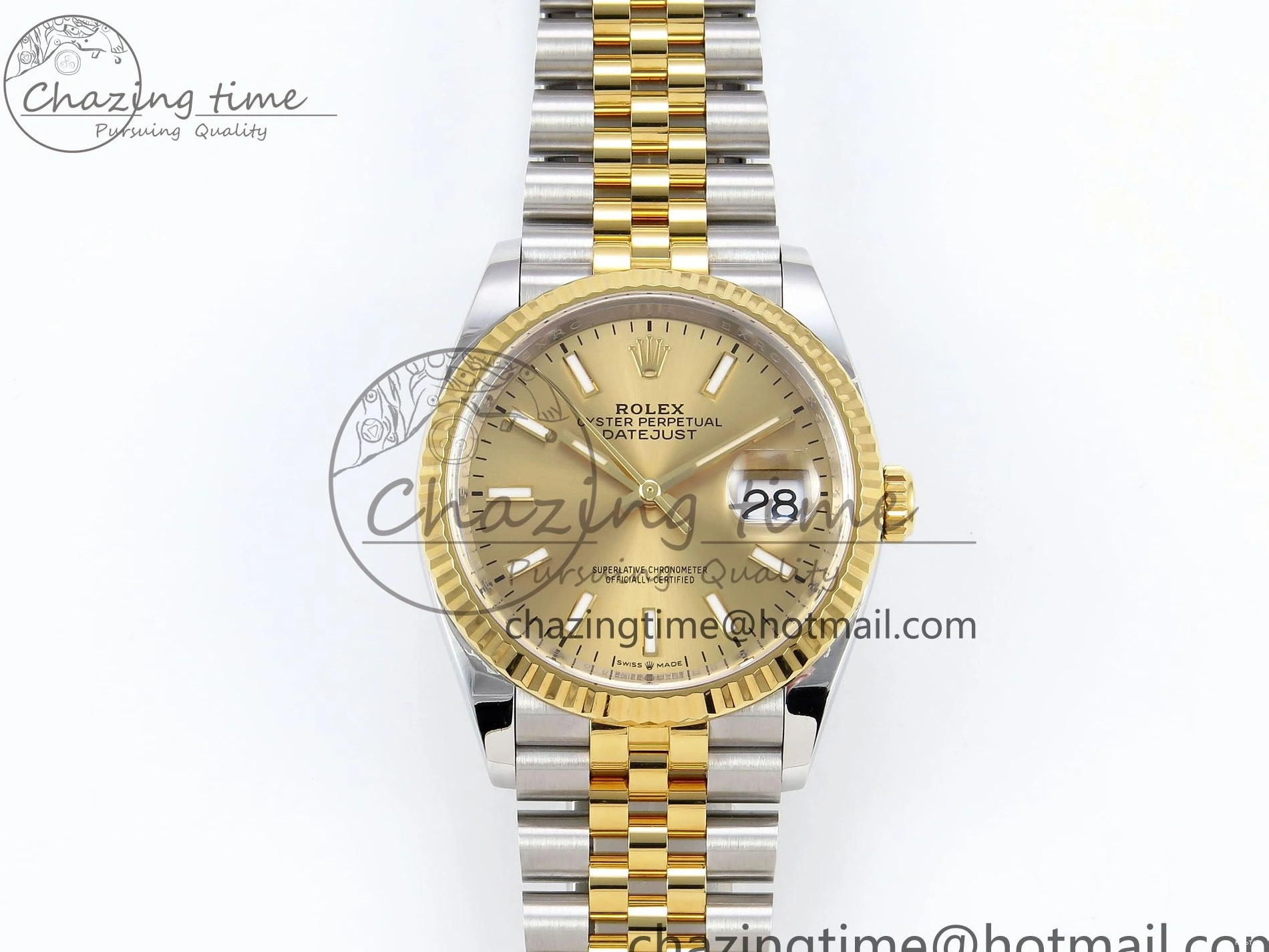 MiroTime 0205 DateJust 36 126233 Clean 1:1 Best Edition 904L Steel YG Stick Dial on SS YG Jubilee Bracelet VR Trendy 1501
